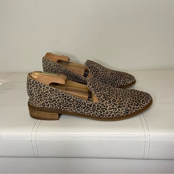 Lucky Brand Cahill Leopard Print Loafer Eyelash Sophia Leather Loafers Size 10 - Picture 6 of 12